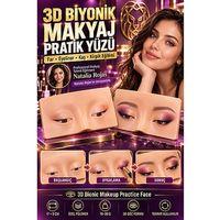 3D Biyonik Makyaj Pratik Yüzü Tahtası 17x9 cm - Göz Farı Eyeliner Kaş Kirpik Uygulama Eğitim Aparatı Tekrar Kullanılabilir  723738