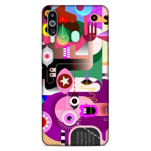 Lopard Samsung Galaxy M40 Uyumlu Kılıf Soyut Sanat (22) Desenli Tam Koruma Kılıfı