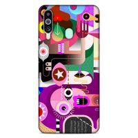 Lopard Samsung Galaxy M40 Uyumlu Kılıf Soyut Sanat (22) Desenli Tam Koruma Kılıfı