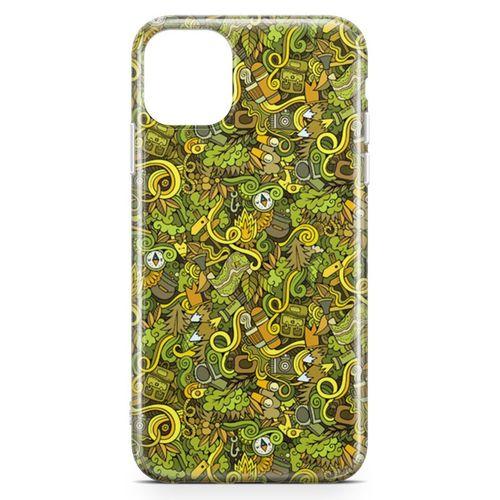 Apple iPhone 11 Pro Kılıf Avcılık Doodle Arka Kapak Koruma Desenli Full Koruyucu
