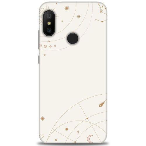 Xiaomi Mi A2 Lite Kılıf HD Baskılı Kılıf - Yıldız Haritası + Tam Ekran Koruyucu