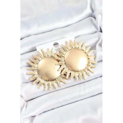 Pirinç Güneş Model Gold Renk Kadın Küpe