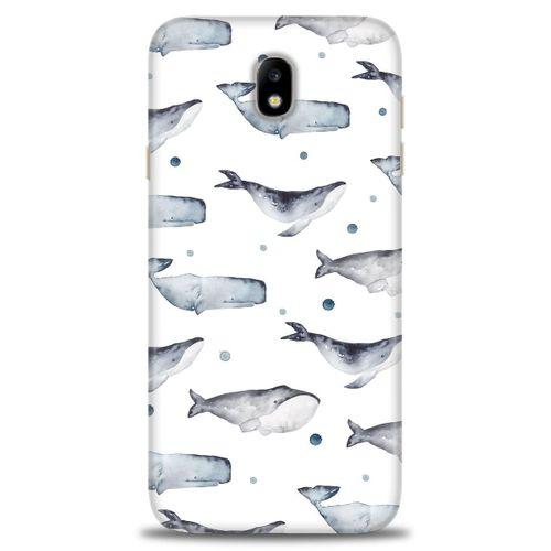 Samsung Galaxy J7 Pro / J730 Kılıf HD Baskılı Kılıf - Balinalar + Tam Ekran Koruyucu