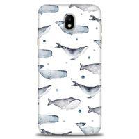 Samsung Galaxy J7 Pro / J730 Kılıf HD Baskılı Kılıf - Balinalar + Tam Ekran Koruyucu