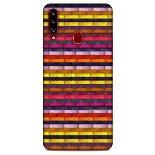 Samsung Galaxy A20s Kılıf Patchwork (42) Rugged Armor Kılıf Karışık Renkli