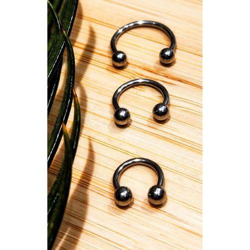 Monalisa Home Gümüş Renk Üç Adet 8-10-13mm Yarım Ay Pirsing