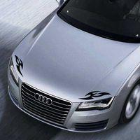 2 Adet Kaput Far Üstü Alev Efekt Oto Sticker Araba, Etiket, Çıkartma, Modifiye, Tuning