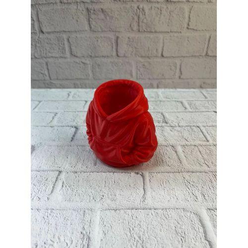 Dekoratif Kırmızı Hoodie Kalemlik 10x10 Cm