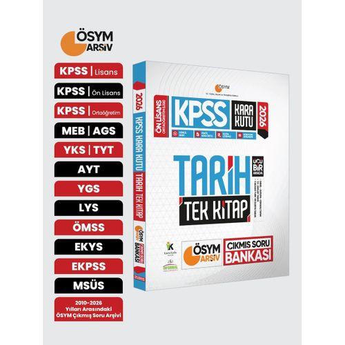 2026 KPSS Önlisans/Ortaöğretim Kara Kutu Tarih TEK KİTAP ÖSYM Çıkmış Soru Bankası Konu Özetli Çözüml
