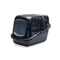 Beeztees Kapalı Kedi Tuvaleti, Koku Filtreli, Siyah Mermer Antrasit, 56x39x39cm