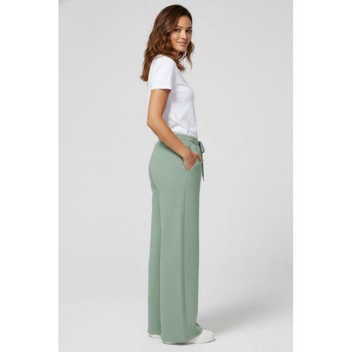 Kadın İki İplik Rahat Kalıp Yüksek Bel Geniş Paça Pantolon SPR26EAK988