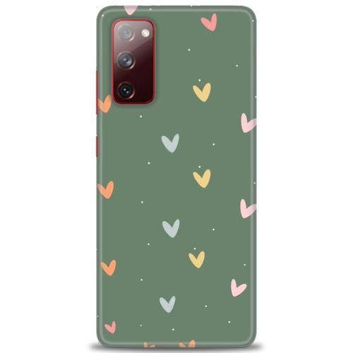 Samsung Galaxy S20 FE Kılıf HD Baskılı Kılıf - Soft Kalpler + Tam Ekran Koruyucu