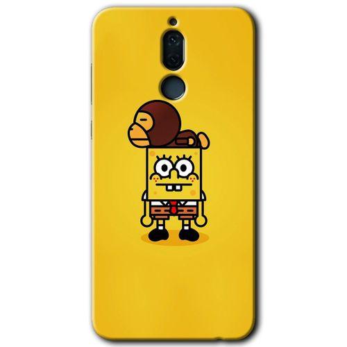 Potkal Hediye Fabrikası Huawei Mate 10 Lite Kılıf HD Desen Baskılı Arka Kapak - Sünger Bob