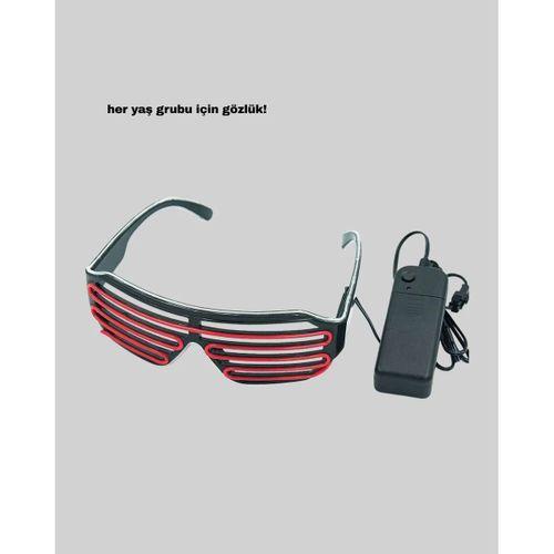 Renkli Işıklı Gözlük Eğlenceli Gece Aksesuarı