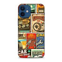 Retro (19) Desen Kılıfları Renkli Apple iPhone 12 Mini Kılıf