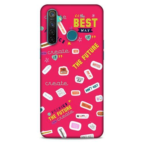 Realme 5 Pro Uyumlu Kılıf Pembe Delisi (44) Tough Armor Kılıf Writing