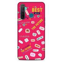 Realme 5 Pro Uyumlu Kılıf Pembe Delisi (44) Tough Armor Kılıf Writing