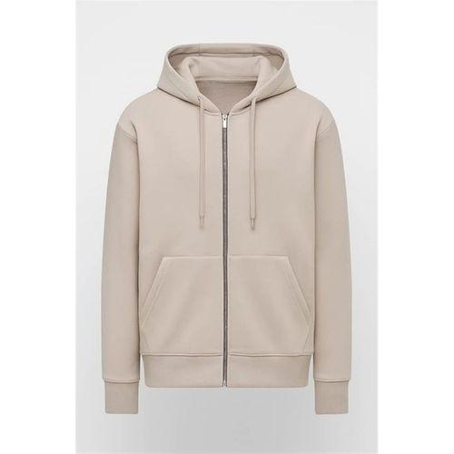 İçi Peluş Üç İplik Kumaş Fermuarlı Kapüşonlu Sweatshirt Kum Beji - Baggy Kalıp 3 İplik Şardonlu Eşofman Altı Avcı Yeşili