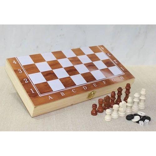 Ahşap Kutulu Satranç Ve Tavla Seti Alk4023