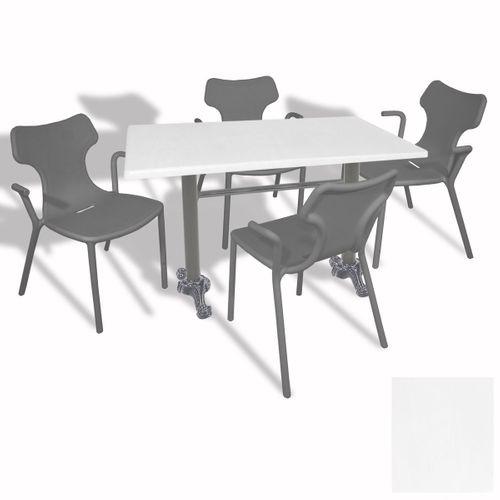 Dockers Çipa Döküm Ayak - Play Polipropilen Masa Takımı - 80x120  (Werzalit, Wermodin veya Allzalit Tabla) - Beyaz-Antrasit