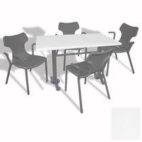 Dockers Çipa Döküm Ayak - Play Polipropilen Masa Takımı - 80x120  (Werzalit, Wermodin veya Allzalit Tabla) - Beyaz-Antrasit