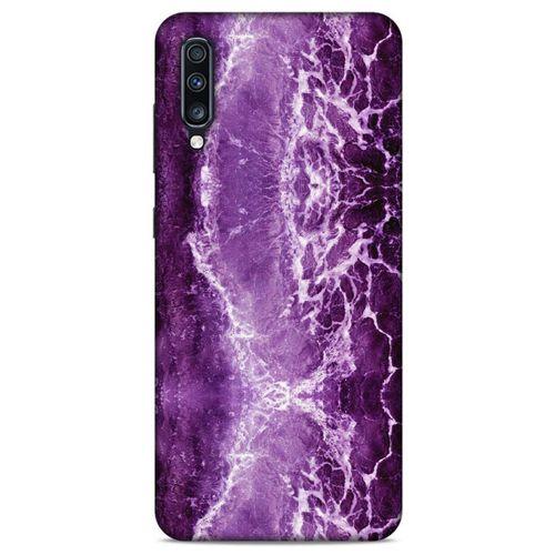 Mermer Desenli (18) Tema Telefon Kılıfları Mor Samsung Galaxy A70s Kılıf