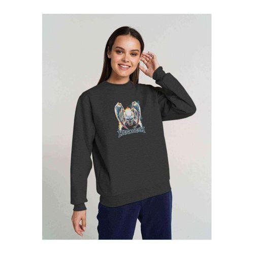 Megadeath Baskılı Füme Antrasit Kadın Sweatshirt