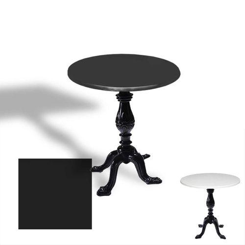 Dockers Çipa 1001 Döküm Ayak Yuvarlak Masa Çap 90cm - (Werzalit, Wermodin ve Allzalit Tabla) - Siyah