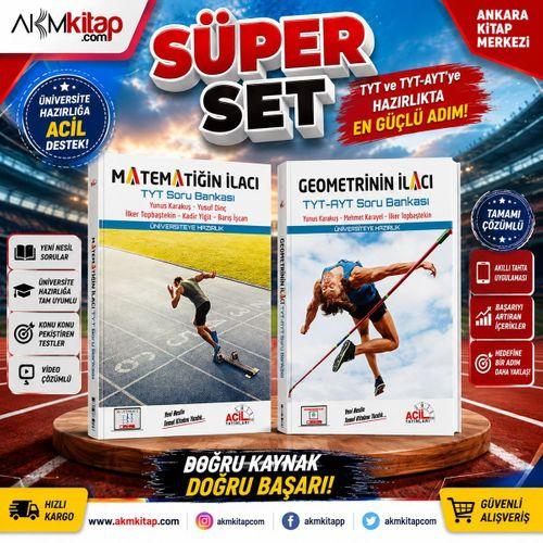 Acil Yayınları TYT Matematiğin İlacı ve Geometrinin İlacı Soru Bankası Seti 2 Kitap