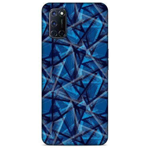 Oppo A52 Uyumlu Kılıf Mavi Delisi (46) Core Armor Kılıf Geometrik