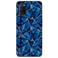 Oppo A52 Uyumlu Kılıf Mavi Delisi (46) Core Armor Kılıf Geometrik