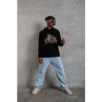 Erkek DANKES Baskılı Kapüşonlu Sweat - Siyah