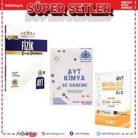 Bilgi Sarmal Yıldızlar Yarışıyor AYT Fizik Çöz Kazan Kimya ve Biyotik Biyoloji Deneme Seti 3 Kitap