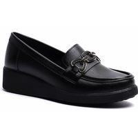 KUUM LONDON K152504 Siyah Dolgu Taban Kadın Ayakkabı