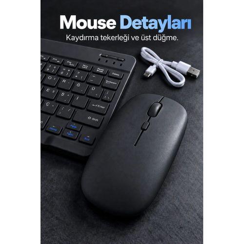 Kablosuz Klavye Mouse Seti Beyaz Türkçe Q