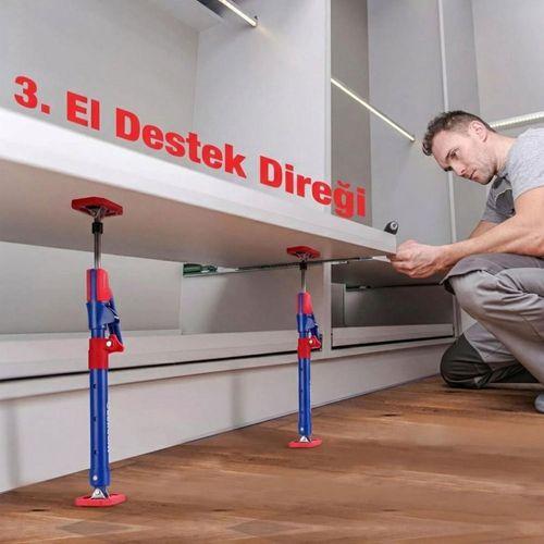 WORKPRO WP289036 47-75cm 70Kg Teleskobik Mandallı Ayarlanabilir 2’Li Çelik Destek Direği + Taşıma Çantası