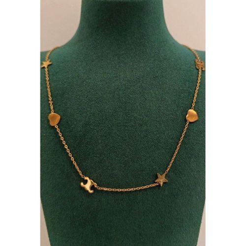 Monalisa Home Lüks Gold Renk Figürlü Gösterişli  Kolye