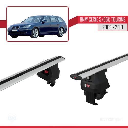 BMW Serie 5 (E61) Touring 2003-2010 Arası ile uyumlu ACE-4 Ara Atkı Tavan Barı GRİ