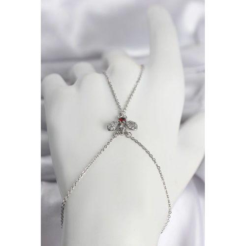 Pirinç Gümüş Renk Sinek Model Kadın Şahmeran