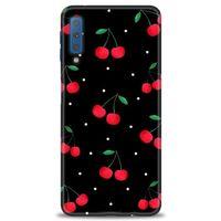 Samsung Galaxy A7 2018 Kılıf HD Baskılı Kılıf - Kirazlar + Tam Ekran Koruyucu