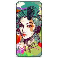 Lopard Oppo Reno 2 Uyumlu Kılıf Sürreal Yüzler ♀ (26) Tpu Silikon Kılıf Desenli