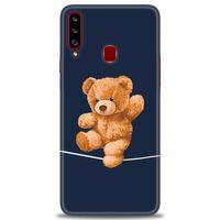 Samsung Galaxy A20S Kılıf HD Baskılı Kılıf - İpteki Teddy + Tam Ekran Koruyucu