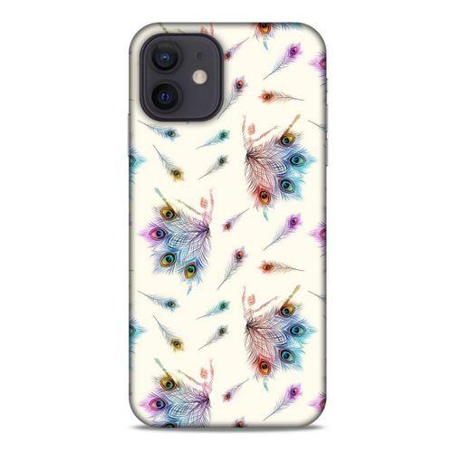 Apple iPhone 12 Kılıf Desenli Özel Seri Tüyler (35) Fit Design Kılıf