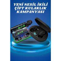 İkili Bluetooth Kulaklık Dijital Göstergeli Uzun Pil Ömrü Yüksek Ses Kaliteli