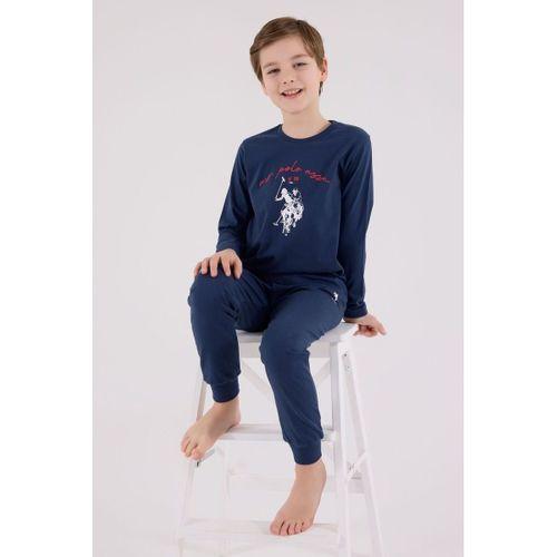 U.S.Polo U.S. Polo Assn Uzun Kol Pijama Takım US2233-4 Koyu İndigo