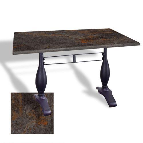 Dockers Çipa 3011 Döküm Ayak Masa 80x140 cm - (Werzalit, Wermodin ve Allzalit Tabla) - Metalic Oxid 3