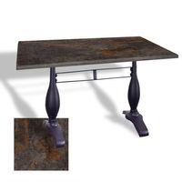 Dockers Çipa 3011 Döküm Ayak Masa 80x140 cm - (Werzalit, Wermodin ve Allzalit Tabla) - Metalic Oxid 3