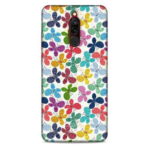 Xiaomi Redmi 8 Kılıf Kelebek Etkisi (35) Fit Design Kılıf Karışık Renkli