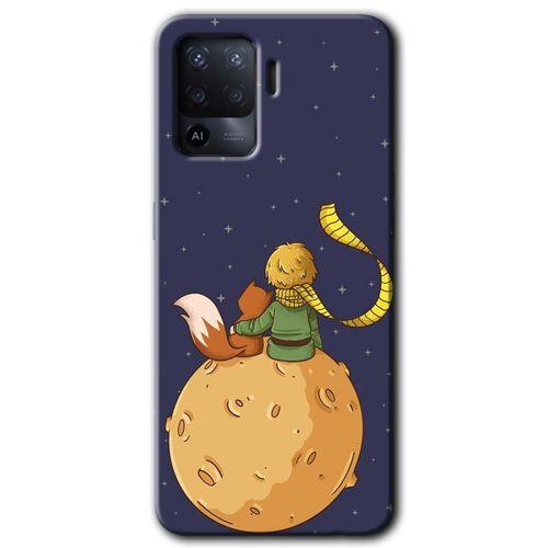 Potkal Hediye Fabrikası Oppo Reno 5 Lite Kılıf HD Baskılı Desen + Hayalet Cam Yandan Görünmez