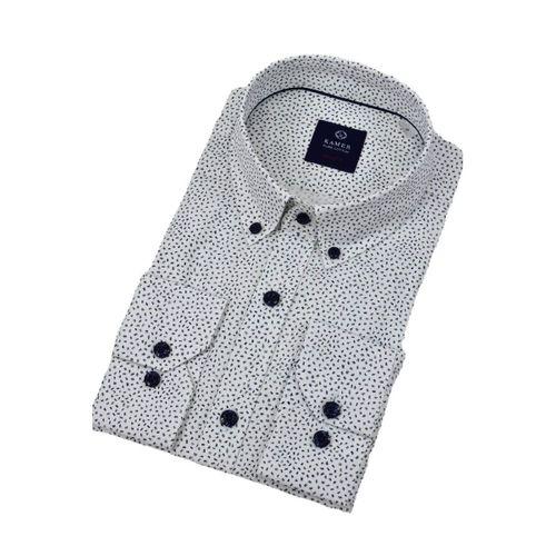 Erkek Puantiyeli Slim Fitt Uzun Kol Gömlek 2420 BGL-ST04382